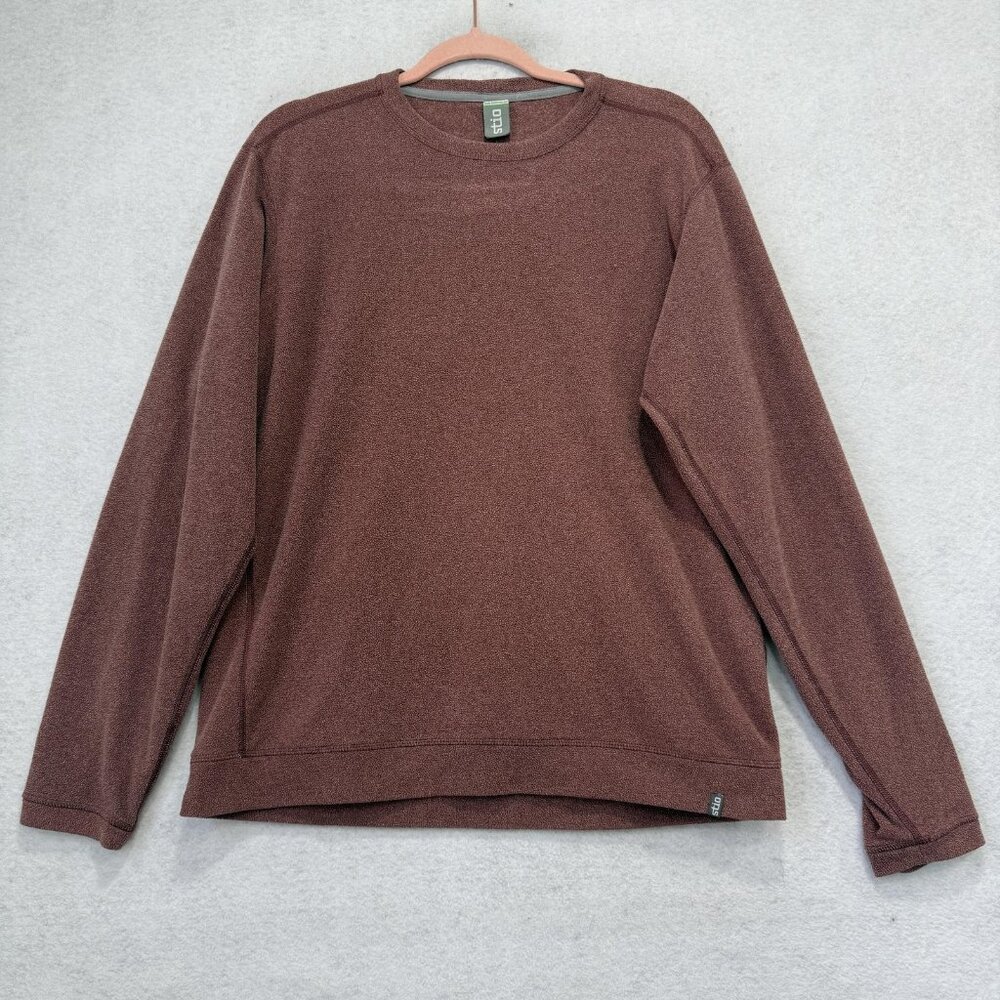 Stio Pullover Mens Medium Pink Fleece Crew Neck Long Sleeve Outdoor Layer